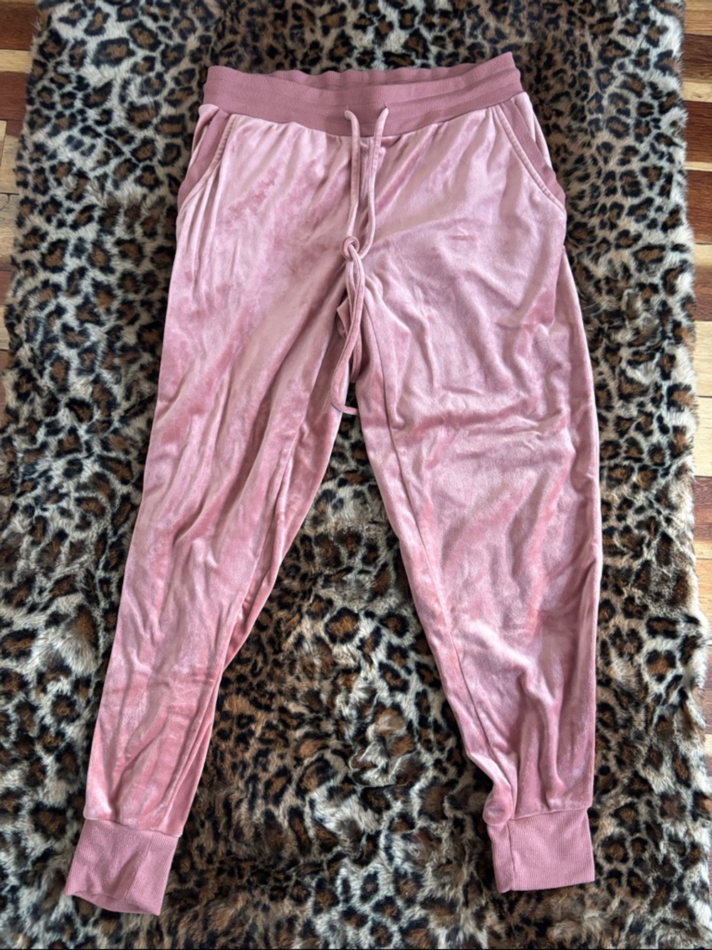 Soft Pink Velour Joggers